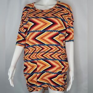 LuLaRoe Irma Chevron Tunic Top‎